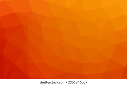 Light Red, Yellow vector triangle mosaic template. Triangular geometric sample with gradient.  Polygonal design for your web site.