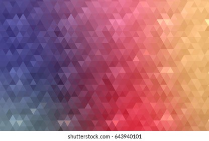 Light Red, Yellow vector triangle mosaic background. Modern geometrical abstract illustration with gradient. The completely new template can be used for your brand book.