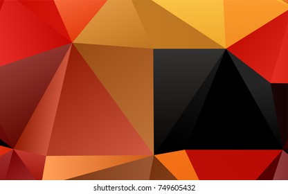 Light Red, Yellow vector triangle mosaic pattern. An elegant bright illustration with gradient. A completely new design for your business.