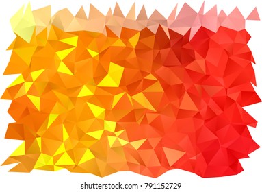 Light Red, Yellow vector triangle mosaic template. Creative illustration in halftone style with gradient. A completely new design for your business.