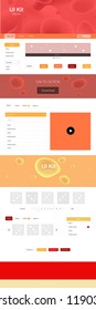 Light Red, Yellow vector wireframe kit with abstract circles. Colorful abstract illustration with gradient lines. Beautiful layout for websites, landing pages.