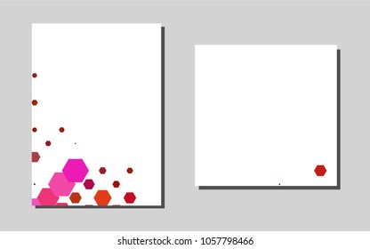 Light Red, Yellowvector banner for websites. Abstract booklet on colored background with gradient. Completely new template for your brand book.