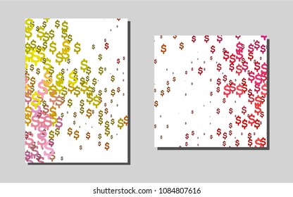 Light Red, Yellowvector banner for websites. Modern abstract design concept with colorful gradient. Pattern for beautiful business cards, folders.