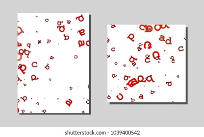 Light Red, Yellowvector brochure for ui, ux design. Booklet with textbox on colorful abstract background. New design for a poster, banner of your website.