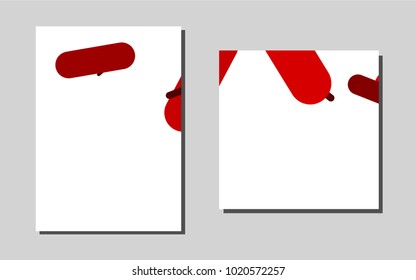 Light Redvector background for presentations. Beautiful colored sample in A4 size. Pattern for beautiful business cards, folders.