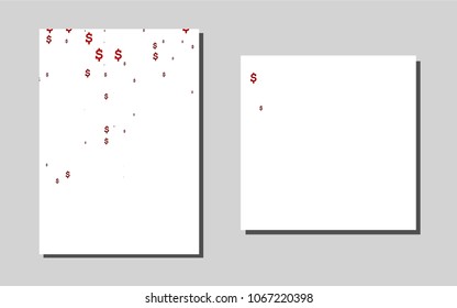 Light Redvector banner for websites. Booklet with textbox on colorful abstract background. New design for a poster, banner of your website.