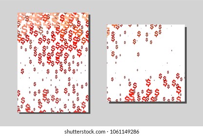 Light Redvector banner for websites. Glitter abstract design concept with text box. Pattern for beautiful business cards, folders.