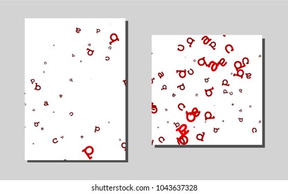 Light Redvector brochure for ui, ux design. Glitter abstract design concept with text box. The pattern can be used for any ad, booklets.