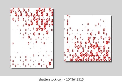 Light Redvector brochure for ui, ux design. Web interface on abstract background with colorful gradient. Completely new template for your brand book.