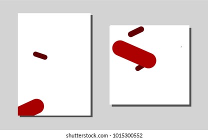 Light Redvector cover for Envelopes. Booklet with textbox on colorful abstract background. Pattern can be used as a template for calendars.