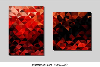 Light Redvector cover for Envelopes. Glitter abstract design concept with text box. Pattern can be used as a template for calendars.