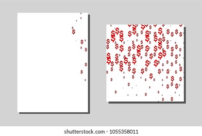 Light Redvector layout for Leaflets. Abstract booklet on colored background with gradient. Completely new template for your brand book.