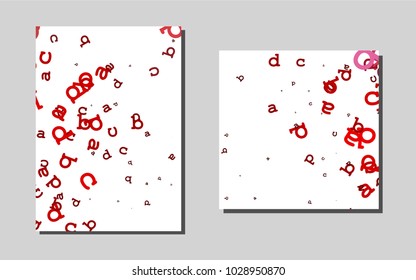 Light Redvector layout for Leaflets. Blurred decorative design in abstract style with textbox. The pattern can be used for any ad, booklets.