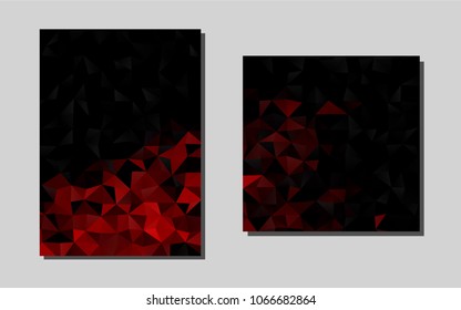 Light Redvector template for landing pages. Beautiful colored sample in A4 size. Pattern can be used as a template for calendars.