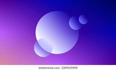 Light reflection abstract circle frames over blue and purplish pink background