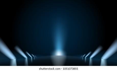 Light Reflection Path And Big Beam. EPS10 Vector