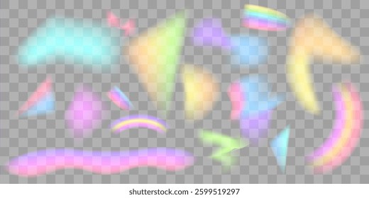 light reflections and rainbow lights and flashes