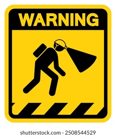 Light Required Warning Sign, Vector Illustration, Isolate On White Background Label.EPS10