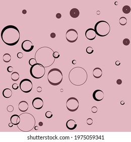 Light Retro Purple Pastel Minimal Ornamental Fabrics. Round Donut Black Curves Elegant Circles Art Illustration. Bordo Pink Classical Vector Background. Bagel Oval Dark Calm Modern Style Background.