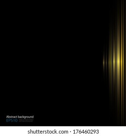 Light rhythm. Abstract background. Gold.