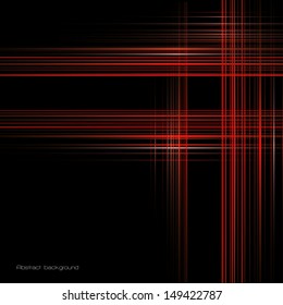 Light rhythm. Abstract background. Red. Perspective