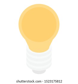 Light room bulb icon. Isometric of light room bulb vector icon for web design isolated on white background