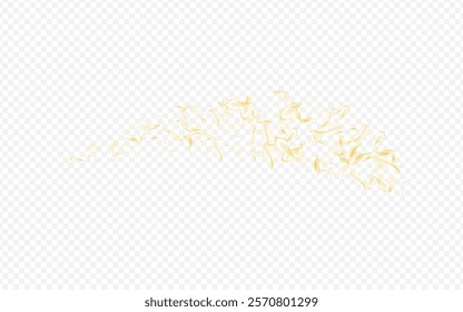 Light Rose Blur Vector Transparent Background. Gold Beauty Peach Cover. Delicate Flower Spring Texture. White Petal Japan Pattern. Falling Sakura Backdrop.