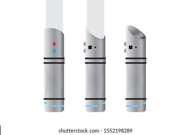 Light Saber Design. Front and Side View.