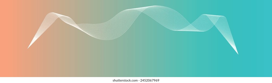Light Salmon color and Dark Turquoise color gradient with smooth line art Blank background for product display, product advertising backdrop,luxury-3d-background, modern-abstract-background, 