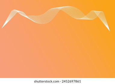 Light Salmon color and Orange color gradient with smooth line art Blank background for product display, product advertising backdrop,luxury-3d-background, modern-abstract-background, product 3d.