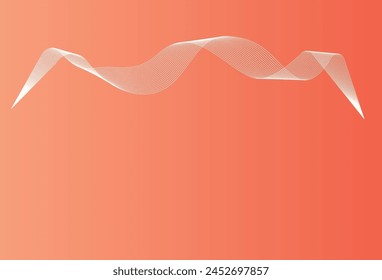 Light Salmon color and Tomato color gradient with smooth line art Blank background for product display, product advertising backdrop,luxury-3d-background, modern-abstract-background, product 3d.