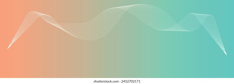 Light Salmon color and Turquoise color gradient with smooth line art Blank background for product display, product advertising backdrop,luxury-3d-background, modern-abstract-background, product 3d.