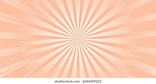 Light salmon red sunburst pattern background. Abstract sun rays flare background. Bright comic sunburst effect background for templates, sales banners, events, ads, web, and much more.
