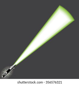 Light Science Fiction Energy Weapon. Isolated Vector Illustration.