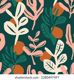 Resumen De Invitación Decorativa Ligero Y Sin Precedentes. Tejidos De Rama Contemporánea Y Rosa, Sin Precedentes. Patrón de Ilustración Artística Hippie de Naturaleza Repetida. 