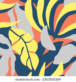Leichte Nahtlose abstrakte Palmoberflächentextur. Helle, mehrfarbige, klassische Zweiglinien, Nahtloses Muster. White Endless Summer Artistic Illustration Print. 
