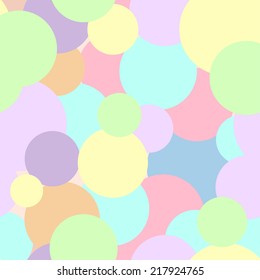 Light  Seamless Background With Colored Overlapping Transparent Circles