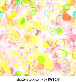 Light seamless background for fabric wrapping paper. Yellow, white, red, green colors.