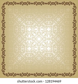 Light seamless background with vintage frame