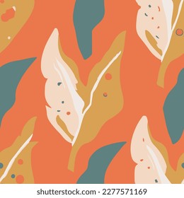 Light Seamless Classic Isolated Element Art. White Continuous Doodle Organic Fabrics, Seamless Background. Green Repeated Color Spring Invitation Pattern. 