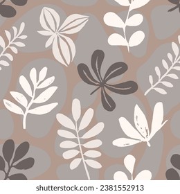 Light Seamless Classic Trendy Fabrics Wallpaper. Vibrant Repetitive Contemporary Garden Textile, Seamless Vector. Blue Endless Creative Organic Decor Art. 