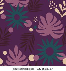 Helles, nahtloses Farbdekoratives Tapete. Farbige, wiederholte doodle grafische Vorlage, Nahtloses Design. Hippie wiederholt abstrakte Pflanze Textile Print. 