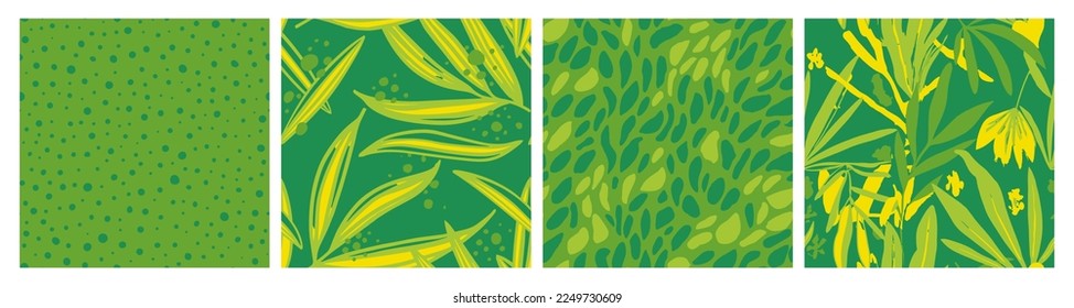Light Seamless Color Natural Surface Pattern. Vivid Seamless Fashion Flora Element, Seamless Background. Orange Repeated Creative Palm Shape Backdrop. 
