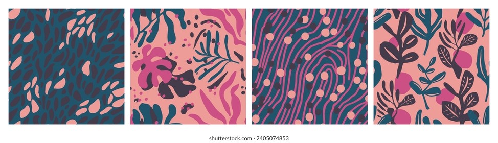 Light Seamless Color Vintage Surface Backdrop. Yellow Repeated Doodle Tree Illustration, Seamless Texture. Vivid Seamless Decoration Isolated Ornament Design. 