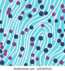 Light Seamless Contemporary Fresh Style Wallpaper. Bright Repeated Elegant Artistic Lines, Seamless Texture. Vibrant Continuous Summer Decorative Illustration Design. 