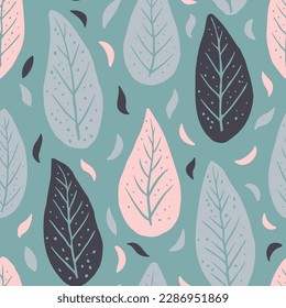 Light Seamless Contemporary Tropic Lines Backdrop. Green Repeated Nature Fresh Surface, Seamless Texture. Pink Continuous Creative Blossom Template Print. 