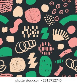 Light Seamless Creative Beautiful Illustration Swatch. Bright Endless Grunge Artistic Ornament, Seamless Cover. Green Continuous Abstract Simple Fabrics Paper