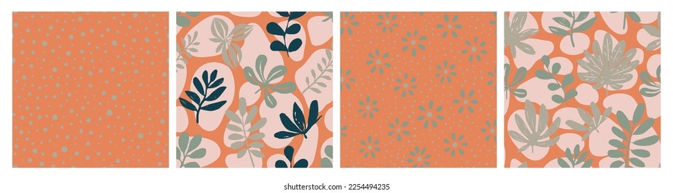 Light Seamless Creative Decorative Illustration Backdrop. Vivid Endless Contemporary Flora Ornament, Seamless Pattern. Purple Repetitive Elegant Plant Invitation Collection. 