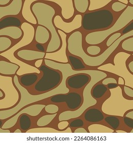 Lichtnahtloser, kreativer Vintage-Element-Vektor. Black Repetitive Fashion Trendy Scribble, Nahtlose Textur. Chaki Continuous Elegant Tropic Surface Print. 