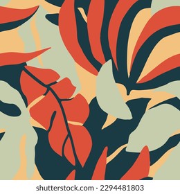 Light Seamless Doodle Organic Artwork Wallpaper. Vibrant Repeated Fashion Tropic Lines, Seamless Background. Purple Repetitive Classic Plant Scribble Pattern. 